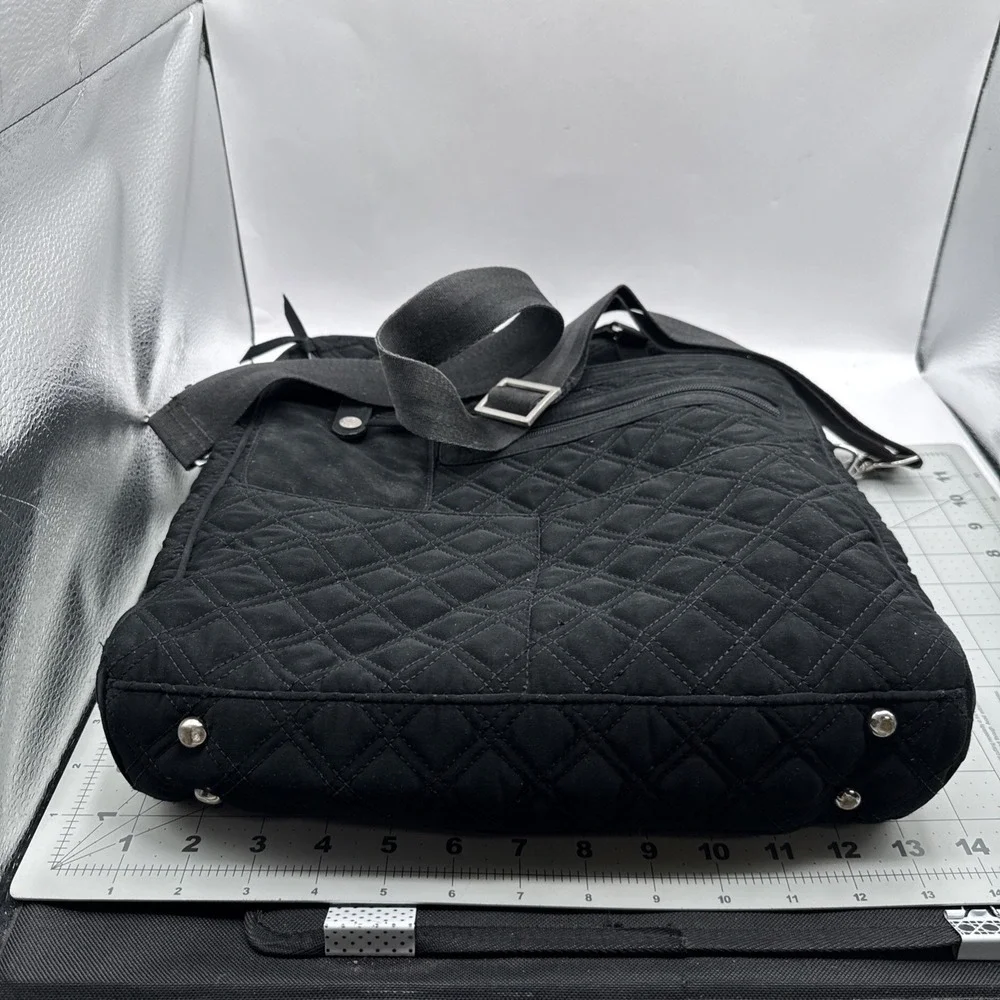 Vera Bradley Quilted Elit Hobo Black Shoulder Purse Handbag - Picture 9 of 10